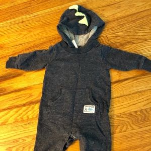 CARTER 1 piece boys dinosaur suit with hood